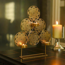 Load image into Gallery viewer, Handcrafted Trikona T-light Holder

