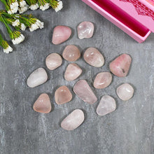 Load image into Gallery viewer, Rose Quartz Crystal Healing Tumble Stone Set
