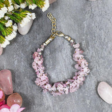 Load image into Gallery viewer, Rose Quartz Crystal Healing Bracelet For Self Esteem &amp; Self Love
