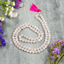 Load image into Gallery viewer, Rose Quartz Crystal Healing Mala (Stone of Love)
