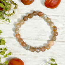 Load image into Gallery viewer, Peach Moonstone Bracelet⎮Strengthens Sixth Sense
