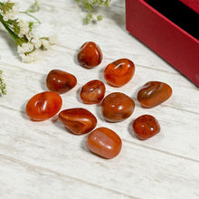 Load image into Gallery viewer, Carnelian Crystal Healing Tumble Stone Set
