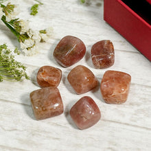Load image into Gallery viewer, Cherry Quartz Crystal Healing Tumble Stone Set
