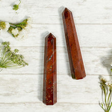 Load image into Gallery viewer, Red Jasper Crystal Healing Tower/Pencil (Set of 2)⎮Stability &amp; Power
