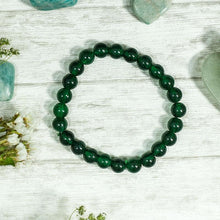 Load image into Gallery viewer, Green Aventurine Dark Bracelet (Good Luck Stone)
