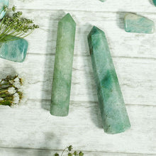 Load image into Gallery viewer, Green Jade Tower/Pencil (Set of 2) for Health, Wealth &amp; Luck
