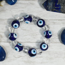 Load image into Gallery viewer, Feng Shui Turkish Evil Eye and Diamond Cut Clear Quartz
