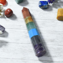 Load image into Gallery viewer, 7 Chakra Bonded Tower ⎮Crystal Healing

