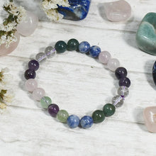 Load image into Gallery viewer, Education Crystal Healing Bracelet⎮Rose Quartz, Amethyst, Lapiz Lazuli
