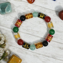Load image into Gallery viewer, Om Mani Padme Hum Roll Bead Bracelet⎮Good Luck &amp; Peace
