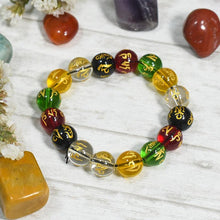 Load image into Gallery viewer, Om Mani Padme Hum Carved Gemstone Bracelet⎮Tibetan Holy Mantra
