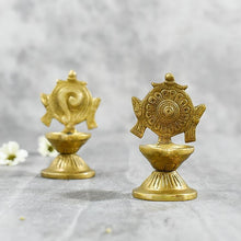 Load image into Gallery viewer, Shankh Brass Diya (Set of 2)
