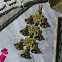 Load image into Gallery viewer, Antique Brass 7 bell With  Swastik Figuring
