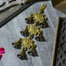 Load image into Gallery viewer, Antique Brass 7 Bells With Durga Figurine
