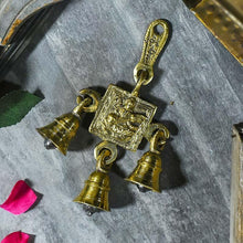 Load image into Gallery viewer, Antique Brass 3 Bells Saraswati Figurine
