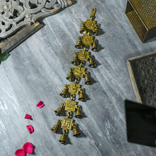Load image into Gallery viewer, Antique Brass 15 Bells With Lakshmi Ganesh Saraswati Subh Labh Om Swastik Figurine
