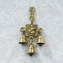 Load image into Gallery viewer, Antique Brass 3 Bells Saraswati Figurine
