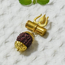 Load image into Gallery viewer, Spiritual Trishul Five faces Rudraksha Pendant
