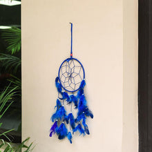 Load image into Gallery viewer, Handmade Blue Feathers Dreamcatcher
