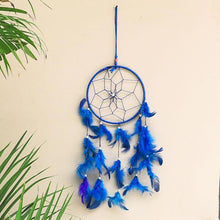 Load image into Gallery viewer, Handmade Blue Feathers Dreamcatcher
