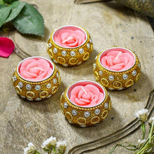 Load image into Gallery viewer, Rose Flower Tealight Candles (Set of 4)
