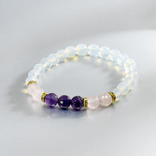 Load image into Gallery viewer, Opalite, Amethyst &amp; Rose Quartz Bracelet
