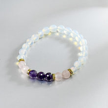 Load image into Gallery viewer, Opalite, Amethyst &amp; Rose Quartz Bracelet
