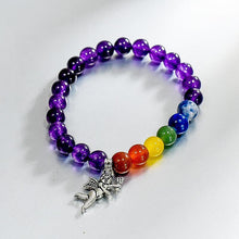 Load image into Gallery viewer, Amethyst Bracelet with Cupid Charm
