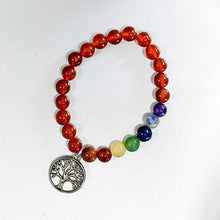 Load image into Gallery viewer, Carnelian Bracelet with Tree of Life Charm
