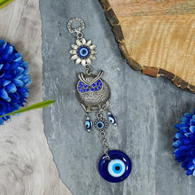Load image into Gallery viewer, Feng Shui Vastu Evil Eye Owl Hanging for Wall/Door/Car
