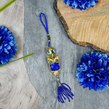 Load image into Gallery viewer, Feng Shui Evil Eye Owl Car Door Hanging with Bead Tassel
