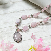 Load image into Gallery viewer, Rose Quartz Crystal Pendant Necklace
