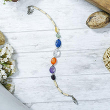 Load image into Gallery viewer, 7 Chakra Chip Gemstone Healing Bracelet
