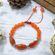 Load image into Gallery viewer, Tumbled Carnelian Gemstone String Bracelet
