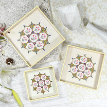 Load image into Gallery viewer, Mughal Art Beige Colored Serving Trays - Set of 3
