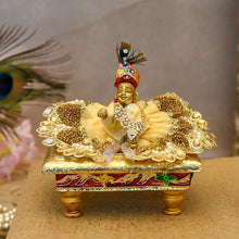 Load image into Gallery viewer, Luxurious Square Krishna Chowki
