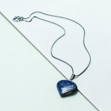 Load image into Gallery viewer, Lapis Lazuli Heart Pendant Necklace
