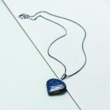 Load image into Gallery viewer, Lapis Lazuli Heart Pendant Necklace
