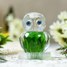Load image into Gallery viewer, Green Crystal Owl Figurine Paperweight Table Centerpiece Home Décor
