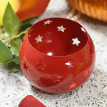 Load image into Gallery viewer, Round Red Decorative Candle Holder
