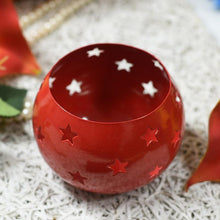Load image into Gallery viewer, Round Red Decorative Candle Holder
