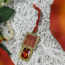 Load image into Gallery viewer, Shri Sun/Surya Yantra Pendant with Red Stone
