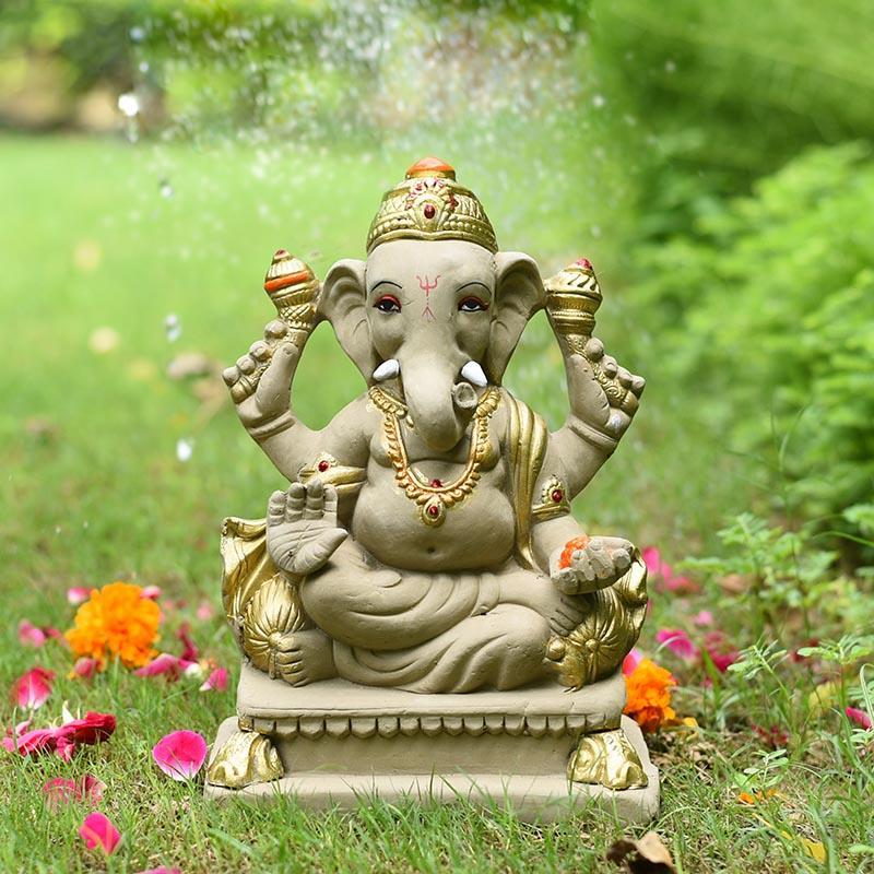 1FEET Vishwaraja Eco-Friendly Ganpati | Plant-A-Ganesha