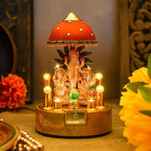 Load image into Gallery viewer, Antique LED Rotating Set With Laxmi Ganesh Saraswati Statue
