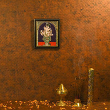Load image into Gallery viewer, Golden Framed Bal Ganesha Hand-Painted Tanjore Painting
