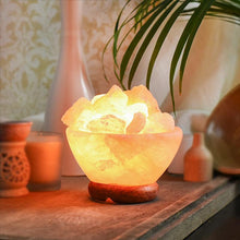 Load image into Gallery viewer, Himalayan Pink Salt Firebowl Glow Lamp
