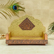 Load image into Gallery viewer, Elegant Golden Laddu Gopal Singhasan
