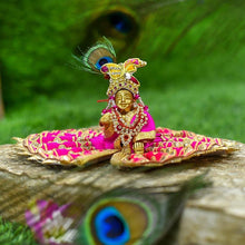 Load image into Gallery viewer, Golden Embellished Laddu Gopal Dress

