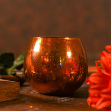 Load image into Gallery viewer, Enchanting Golden Glass Tea Light Holder
