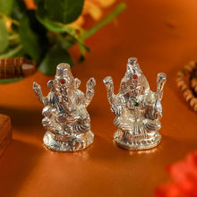 Load image into Gallery viewer, Silver Ganesh Laxmi Murti for Home Decor
